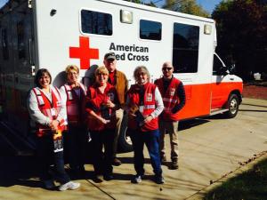 Team members on a Firewalk - passing out fire safety literature in susceptible areas - in Summit County