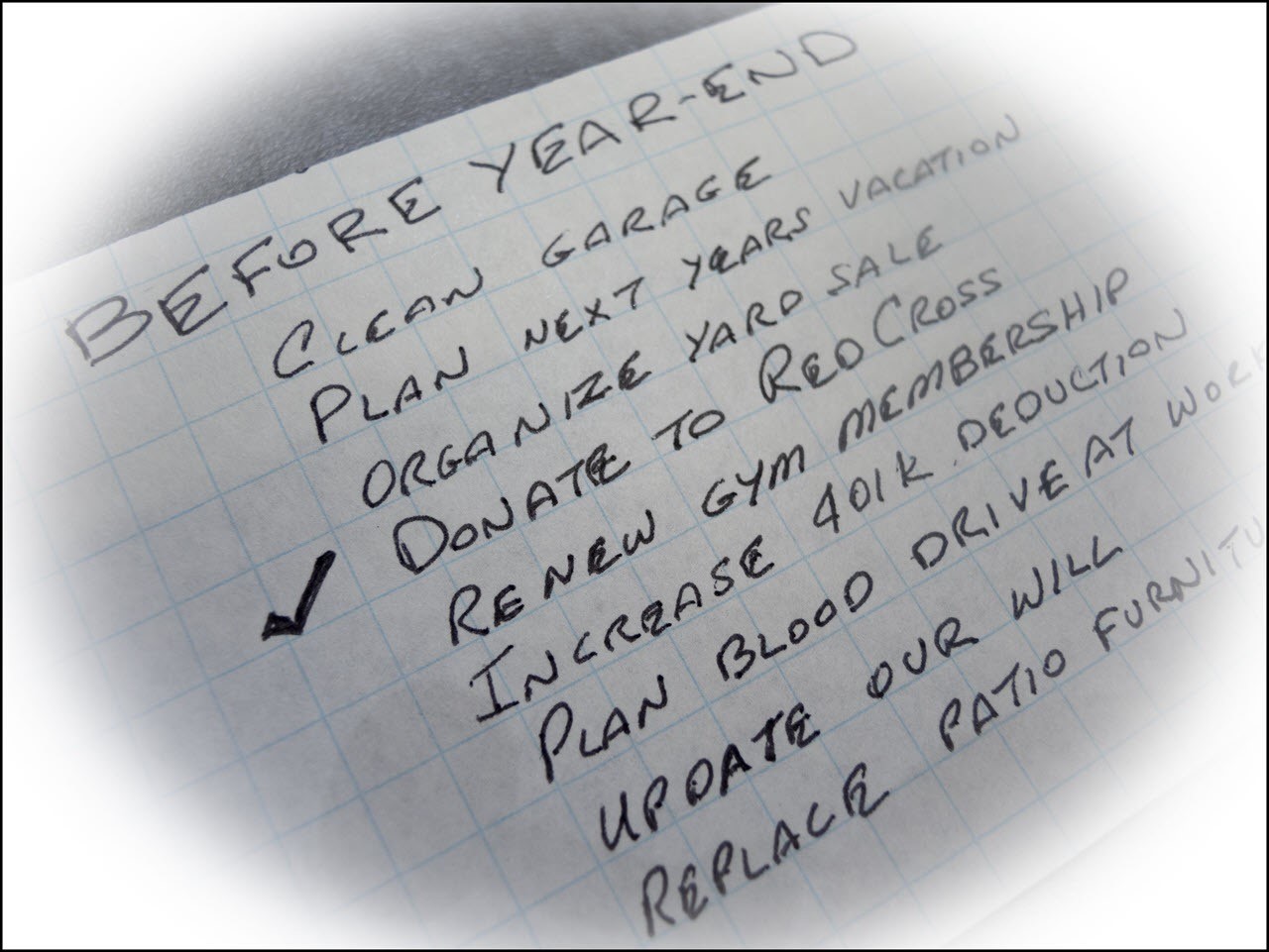 Red Cross year end check list