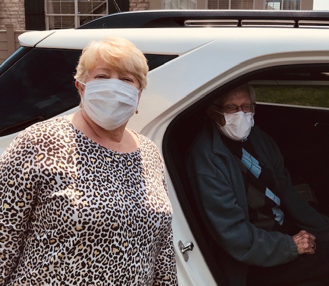 Ken Fultz Sally Carter facemasked