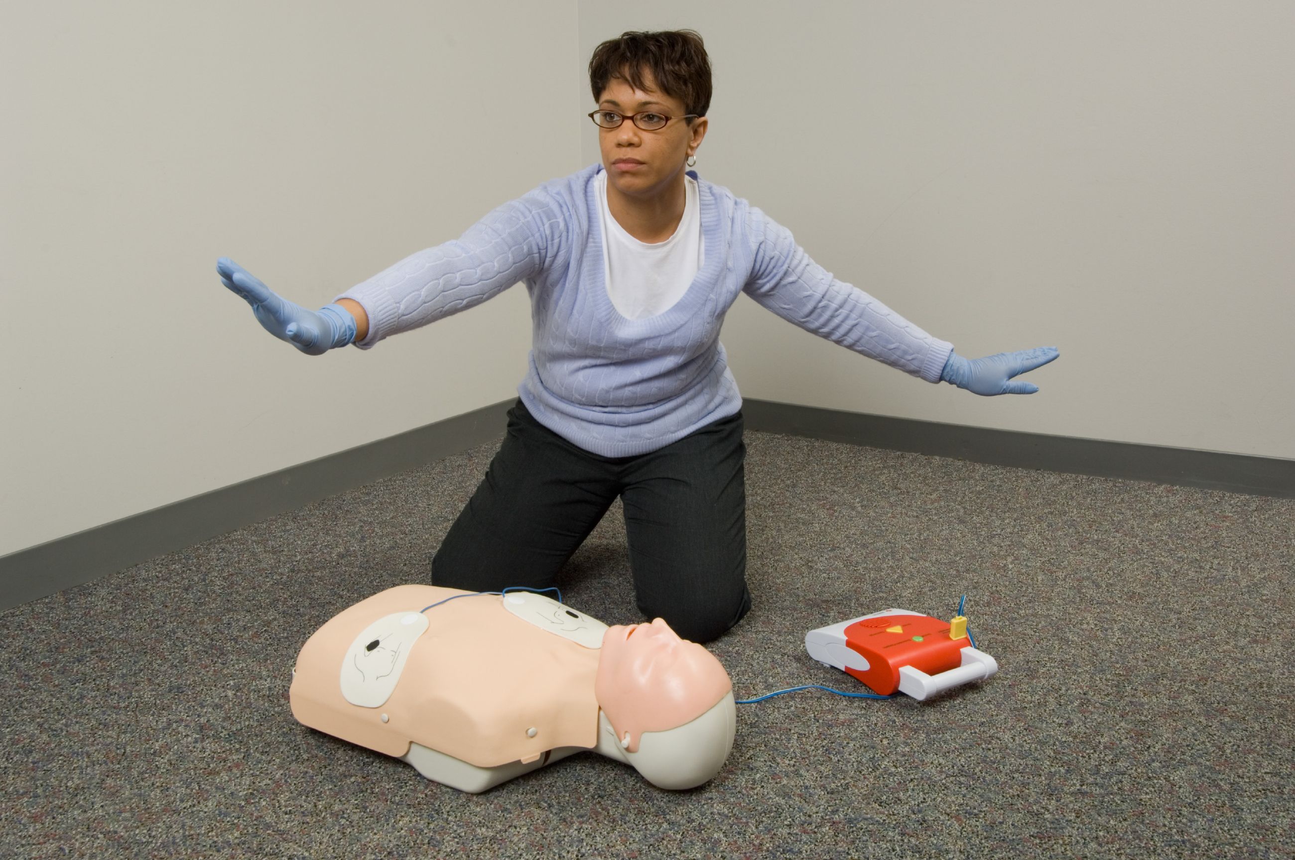 AED Trainer with participant 2